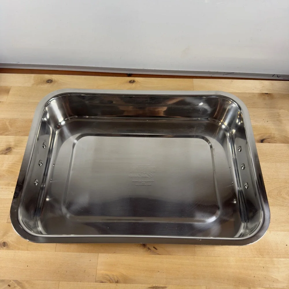 Tools of the Trade Commercial Cookware Stainless Steel Roasting Pan 15x10.5x3.25